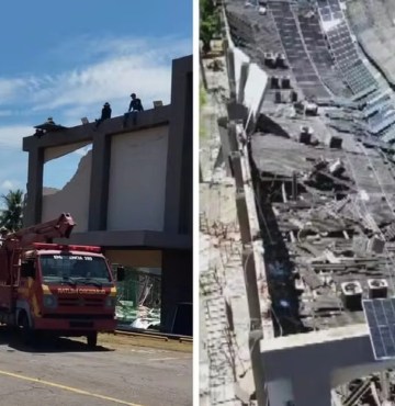 Teto de igreja desaba durante instalação de placas solares em Goiânia