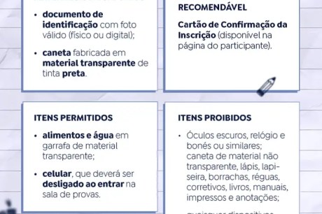 Enem 2024: falta uma semana para o primeiro dia de provas