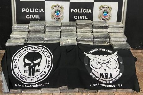 Polícia Civil prende homem que transportava 550kg de cocaína em Nova Andradina