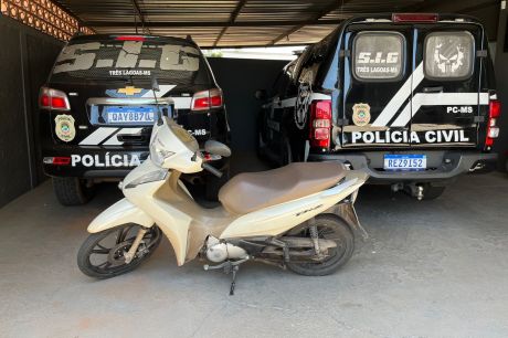 Polícia Civil prende suspeito de roubo e recupera motocicleta em Três Lagoas