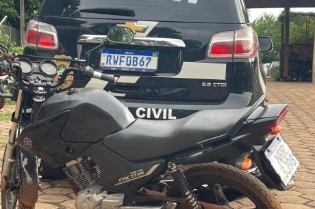 Polícia Civil apreende motocicleta com sinais identificadores adulterados